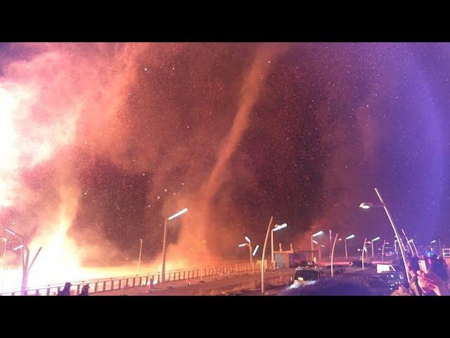 Scheveningen: Neujahrsfeuer außer Kontrolle