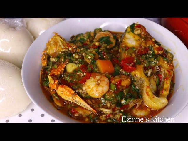 Delicious Seafood Okro soup