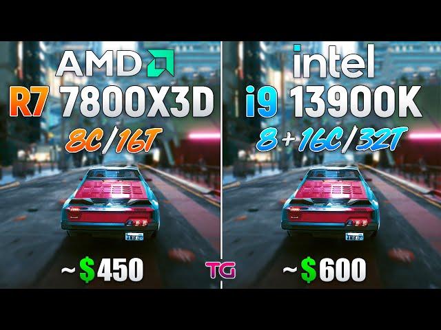 Ryzen 7 7800X3D vs Core i9 13900K - Test in 10 Games