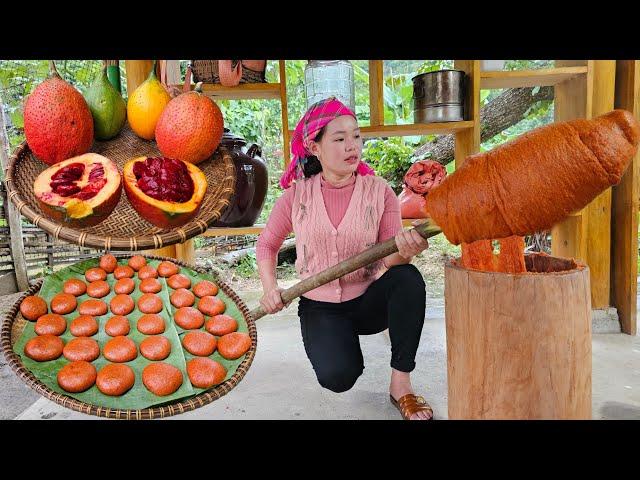 ''Harvesting Gac Fruit to Make Handmade Cakes and Sell Them on the Streets | Trieu Mai Huong''.