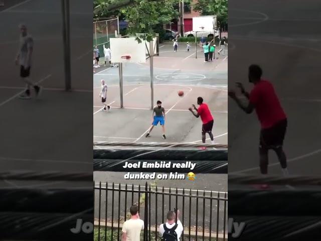 The time when Joel Embiid played pickup and windmill dunked on a random guy at the park 