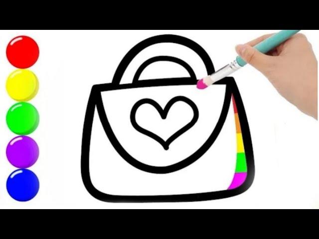 Bolalar uchun chizilgan sumka | Drawing Handbag for Children | Рисуване | Сурет салу | Vẽ cho trẻ em