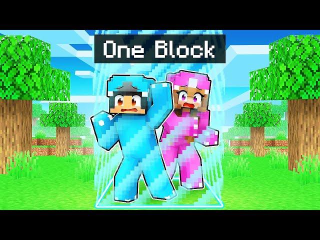 Minecraft But We're LOCKED In ONE BLOCK!