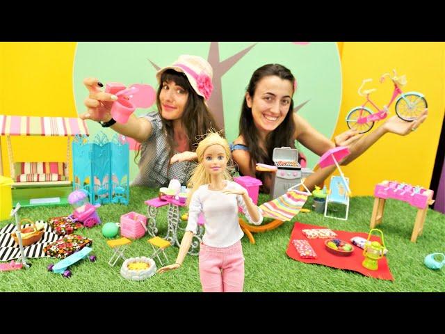 Barbie videoları. Barbie hangi piknik  alanını beğenecek? Sevcan ve Ümit ile kız oyunları