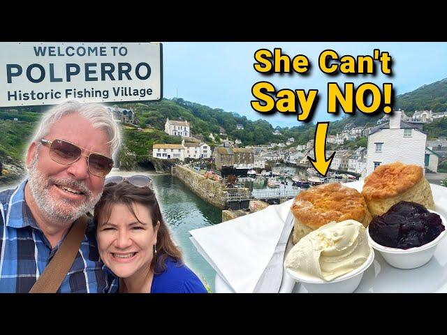 POLPERRO, Cornwall - She Can’t Say 'NO' To A Cream Tea (And A Pasty)