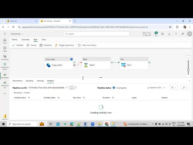 Basic Overview on Fail Activity using Data Pipeline in Microsoft Fabric in Telugu