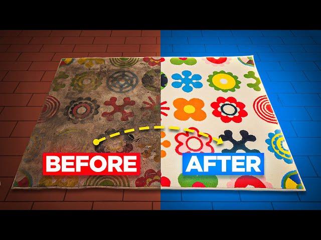 This Discarded IKEA Rug Gets A New Lease Of Life! Satisfying ASMR Timelapse.