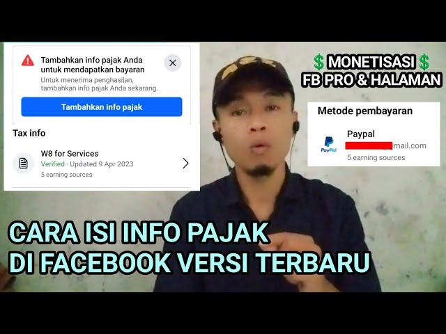 Cara Menambahkan Informasi Pajak Di Facebook || Monetisasi FB Profesional