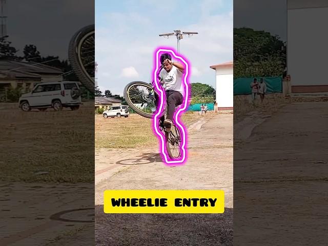 NEW WHEELIE ENTRY  | RAHUL CYCLE STUNT |  #cycle #stunt #wheelie #entry #shorts #short