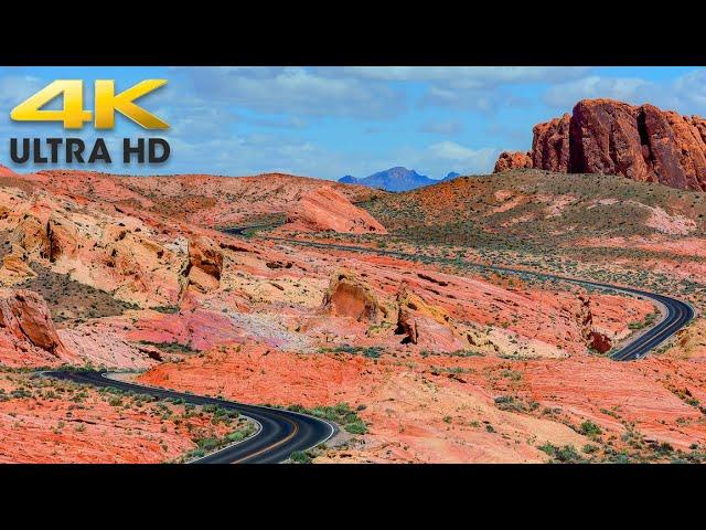 Valley of Fire Scenic Drive 4K | Nevada State Park | Desert Scenic Route