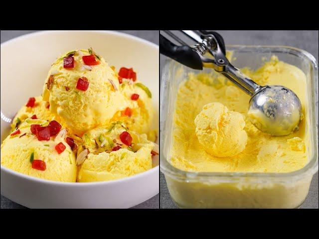 CUSTARD ICE CREAM RECIPE | VANILLA CUSTARD ICE CREAM | HOMEMADE SOFT & CREAMY CUSTARD ICE CREAM