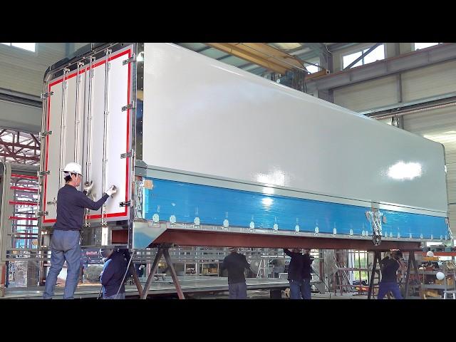 Process of Making Giant Double Wing Door Van Truck. Hydraulic Open Box Truck Factory in Korea