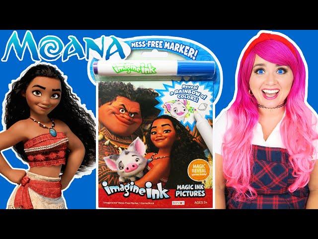 Coloring Moana Imagine Ink Coloring Book | Disney Moana Magic Ink Activity & Game Book