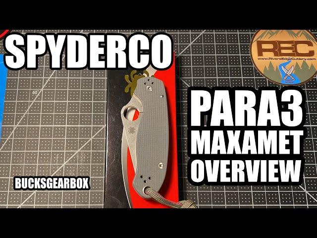 Spyderco Para3 Maxamet Folding Knife Overview in 4K. This is an awesome EDC knife!