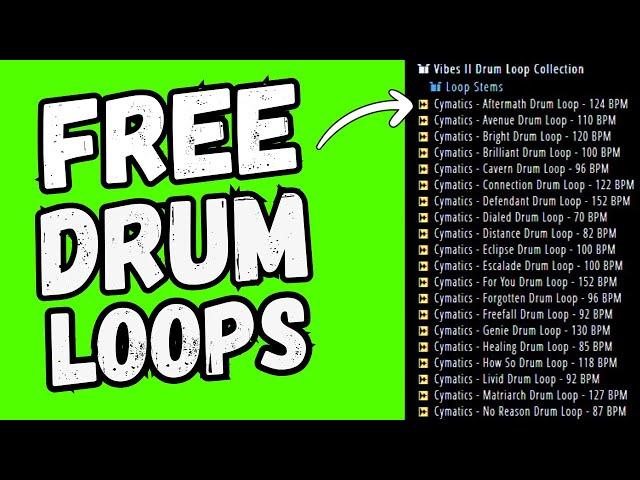 Drum LOOPS - DRUM Samples - FREE Drum LOOPS - Royalty Free || By cymatics