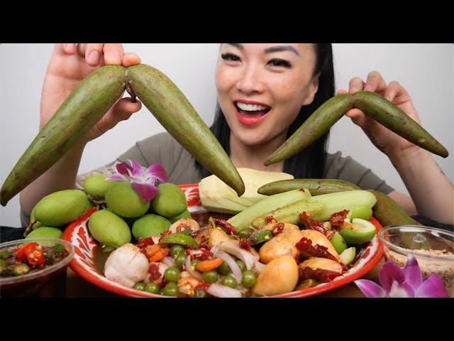 SOUR FRUITS PLATTER  WITH SPICY SAUCE (ASMR EATING SOUNDS) LIGHT WHISPERS | SAS-ASMR