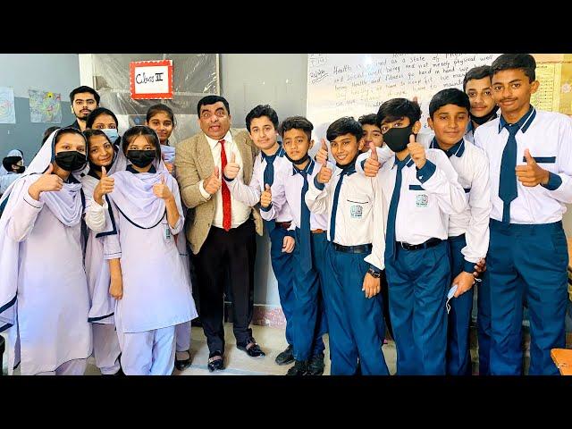 Mr Bean Pakistani visit Class Vii in The Memon Educators School Near Gulzar-e-Hijri