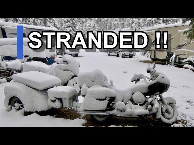 STRANDED IN A SNOW STORM!  The Harsh Reality of Living off Motorcycles (S2 EP30)