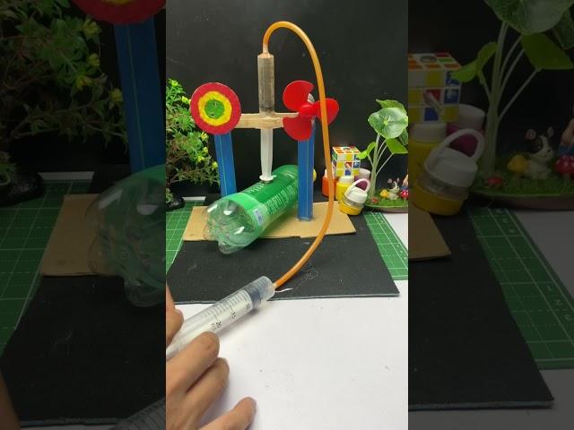 Hydraulic lifting machine project #hydraulic #science #experiment #project #dcmotor #tech #shorts