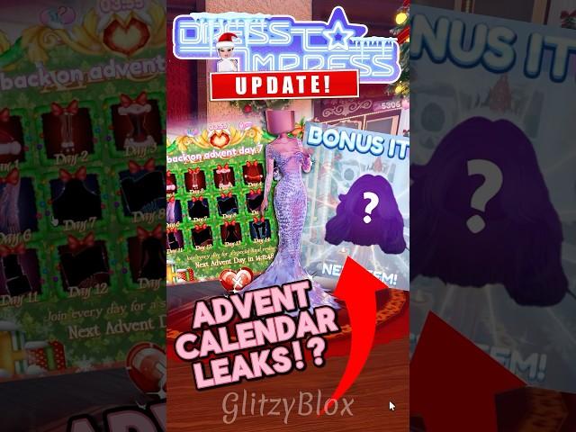 *NEW* WINTER ITEM LEAKS?! | Dress To Impress Advent Calendar UPDATE?! #dti #dresstoimpress