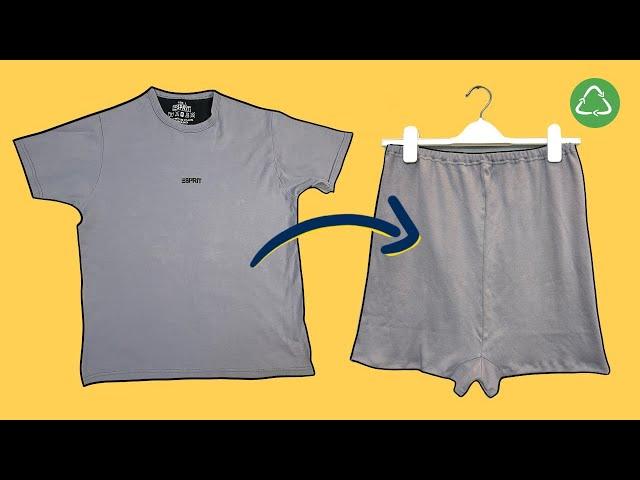 Easy DIY Tutorial   How to Make Shorts from a T Shirt.