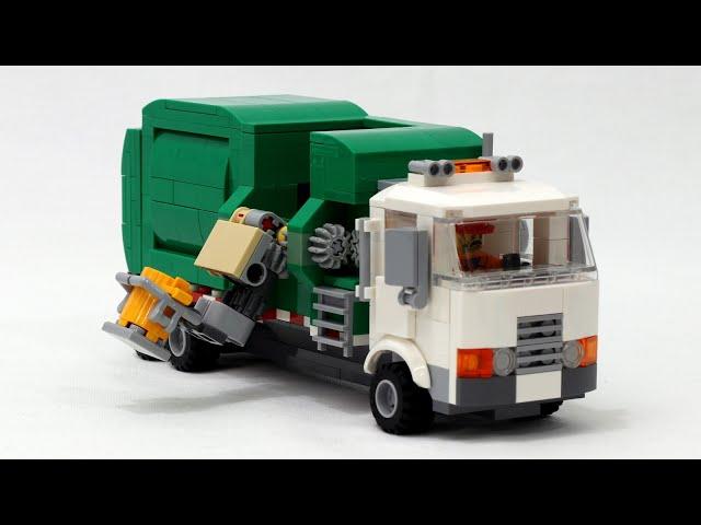 Amazing LEGO Side Loading Garbage Truck Mechanism