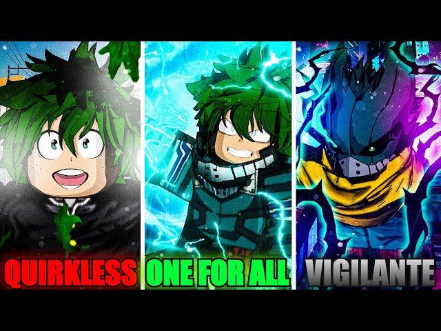 Becoming All Forms Of VIGILANTE DEKU In My Hero Academia Roblox...