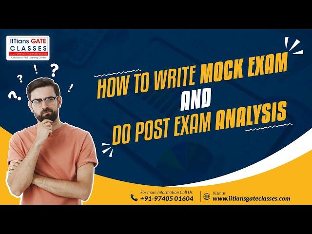 How to write Mock Exam & Do Post Exam analysis | GATE Aerospace Engineering 2024 | GATE AE Coaching