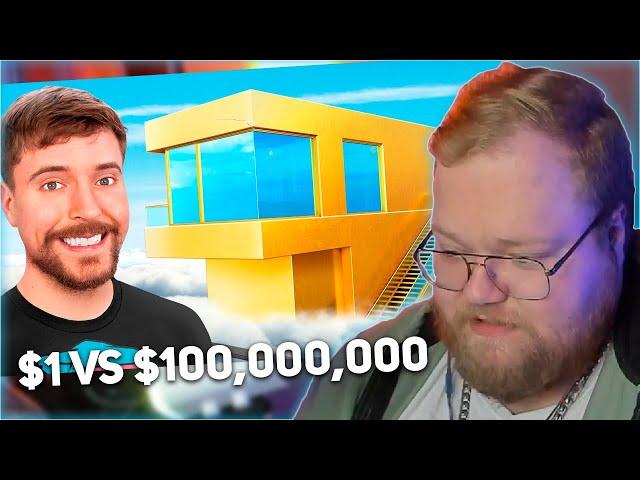 РЕАКЦИЯ T2x2:  Дом за $1 Vs $100,000,000! | MrBeast