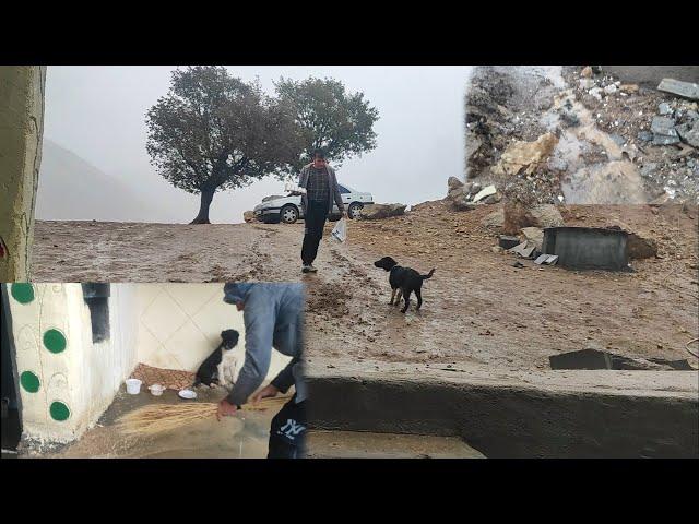 A house in the wind and rain: a 29-year-old mother with two children in the cold of the mountains