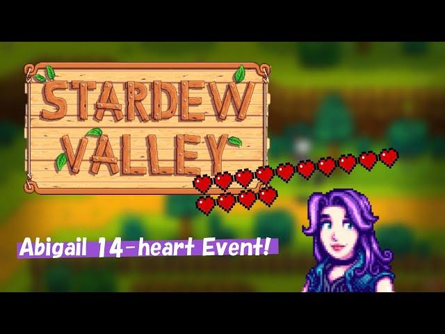 Stardew Valley 1.4: Abigail's 14 Heart Event