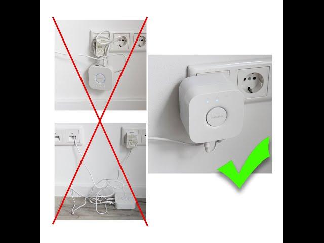 Socket mount with cable management for Philips Hue Bridge