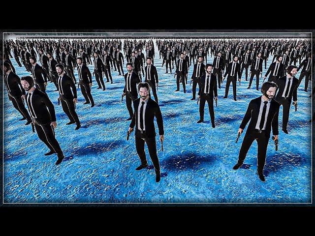 Can 8 Lines Of John Wick Stop 500.000 Luke Skywalker's - Ultimate Epic Battle Simulator 2