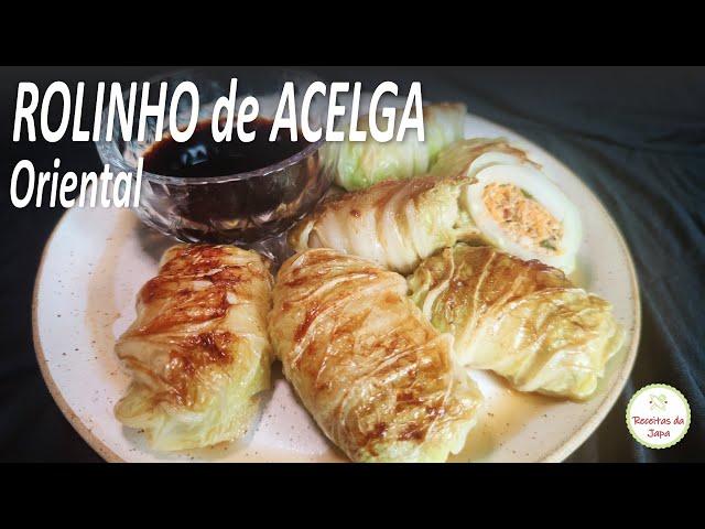 Receita oriental rápida e fácil - Rolinho de Acelga.