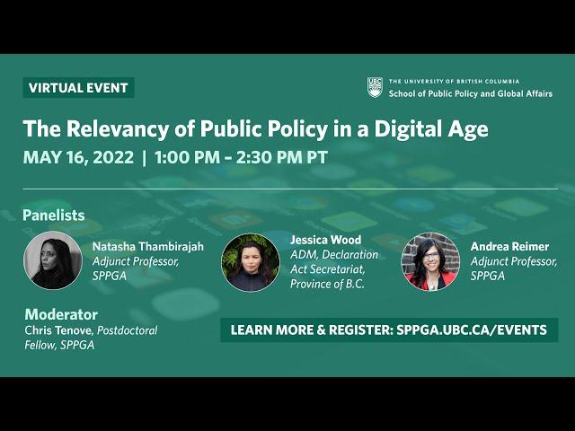 The Relevancy of Public Policy in a Digital Age