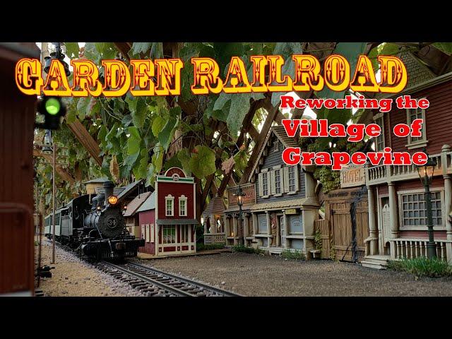 Using Artificial Turf on a Garden Railroad - Reworking the Village of Grapevine