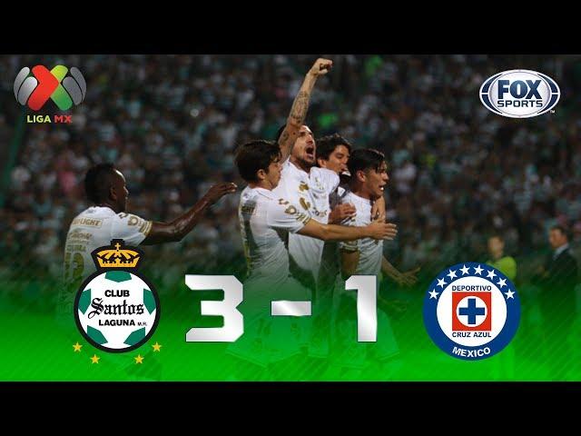 Santos Laguna - Cruz Azul [3-1] | GOLES | Jornada 18 | Liga MX