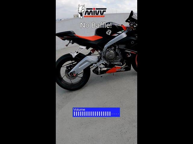 Is that good or bad!? NO baffle • Mivv Exhaust • Aprilia RS660  #shorts