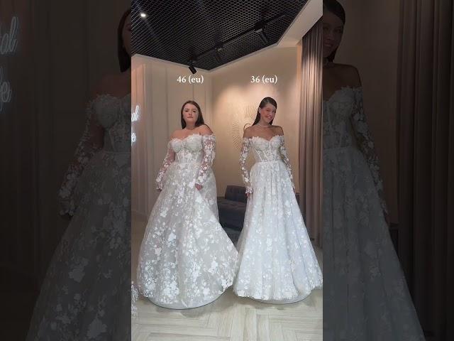 The same dress - different sizes #2024weddingtrends #weddingdress #bride