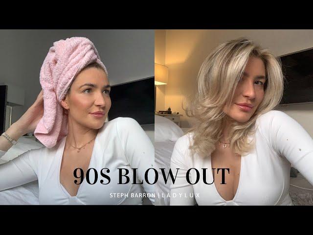 90s Blow out at home using Rollers & GHD Tong | Short Hair Styling | STEPH BARRON LADYLUX