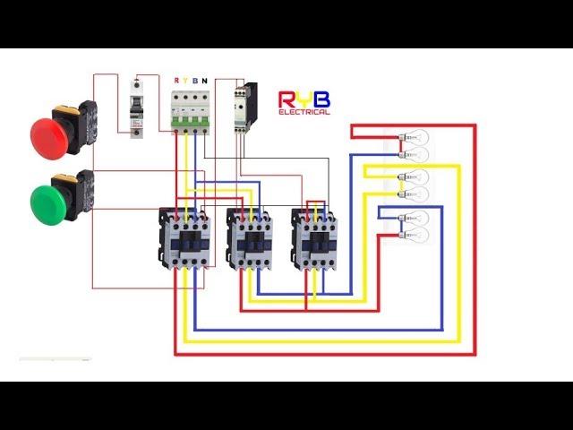 star delta connection without motor !Use incandescent light bulb STAR DELTA Starter