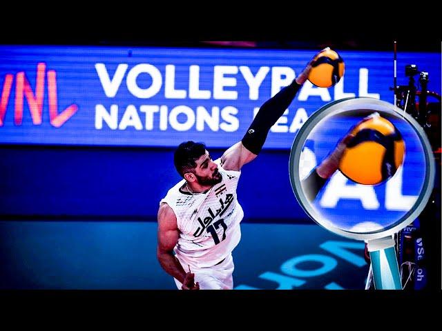 His Monster Spikes Can Break The Ball | Amin Esmaeilnezhad | VNL 2022 (HD)