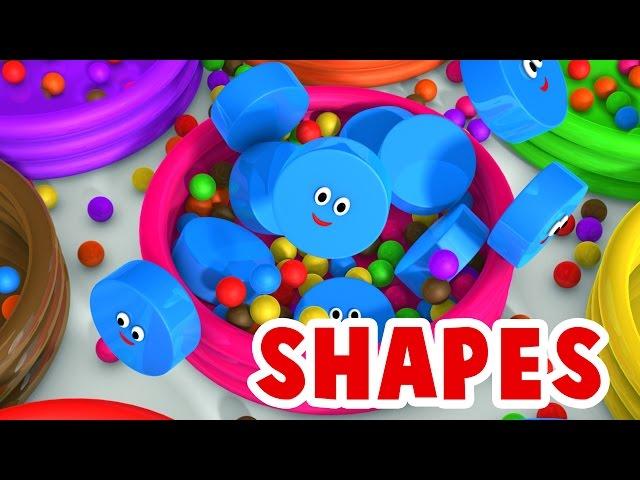 Learn Shapes for Children Baby Toddlers Kindergarten Kids 3D Colors Ball Pit Show