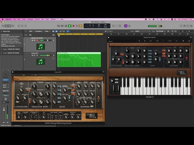 Minimoog Model D VST VS Minimoog UAD