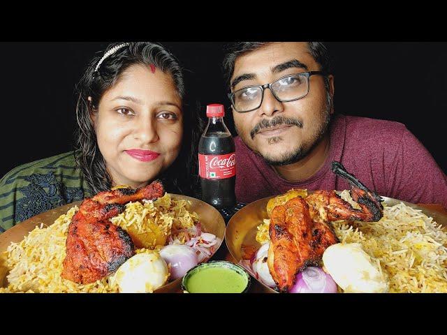 Eating Show - Biriyani With Egg, Tandoori Chicken, Coke|Mukbang|ASMR|Poulamieatingshow