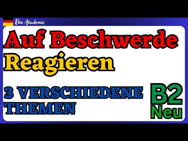 Auf BESCHWERDE reagieren | TELC B2 für den Beruf | Lesen + Schreiben #dtb