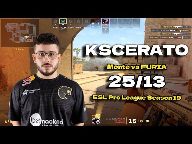 CS2 POV FURIA KSCERATO (25/13) vs Monte (Mirage) @ ESL Pro League Season 19