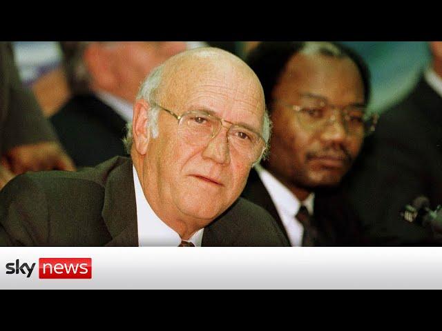 South Africa's last apartheid president, FW de Klerk dies, aged 85