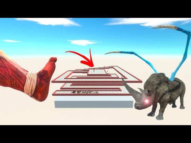 Escape From Alien Woolly Rhino - Last Survivor - Animal Revolt Battle Simulator