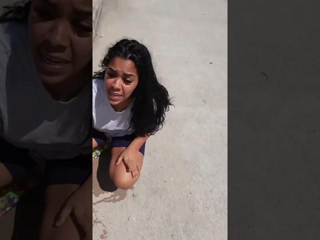 Son tells mom dog fell in the sewer then mom does this #shorts